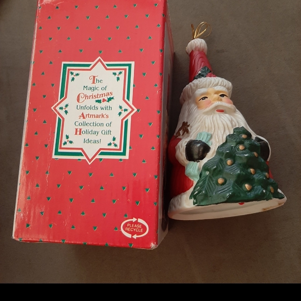Santa Claus Holiday Figurine - Red and Green